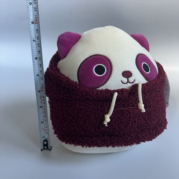 Squishmallows Panda Plush Hoodie Animal Squad 8" Ponder Panda Stuffed Animal - Picture 7 of 8